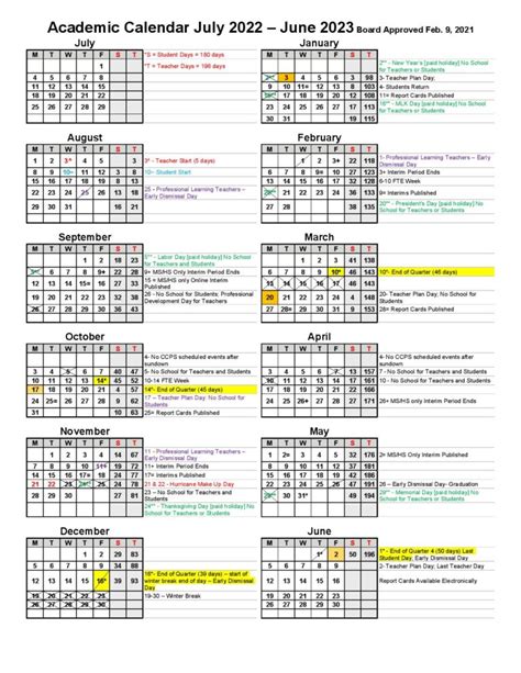 Collier County Public Schools Calendar 2022-2023