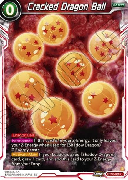 Cracked Dragon Ball BT18 029 Dawn Of The Z Legends Foil Common