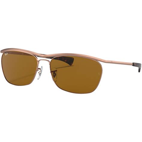 Ray Ban Olympian Ii Deluxe Legend Gold On Brown Polarized Sunglasses