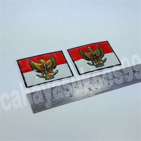 Sticker Timbul Merah Putih Garuda Segi Empat Size Cm X Cm Emblem