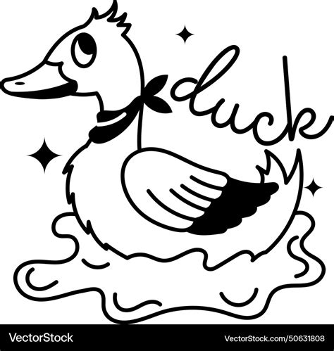 Cute Duck Royalty Free Vector Image VectorStock