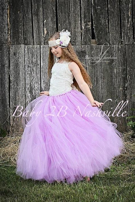 Lilac Flower Girl Dress Wedding Flower Girl Ivory And Lilac Dress Satin