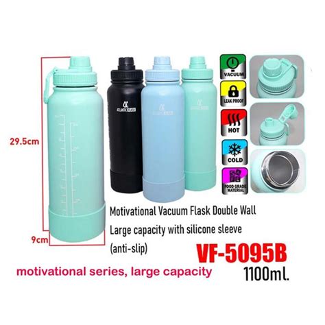 Atlantic Flask Big Capacity Vacuum Insulated Flask With Motivational