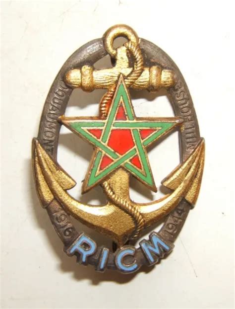 Insigne Regiment D Infanterie Coloniale Du Maroc Mm Drago Eur