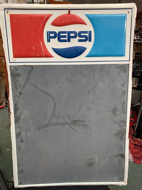 Vintage Pepsi Menu Board Sign Ebay