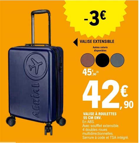 Promo Valise à Roulettes 55 Cm Env chez E Leclerc iCatalogue fr