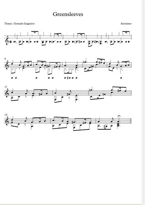 PDF Greensleeves Partitura Completa DOKUMEN TIPS