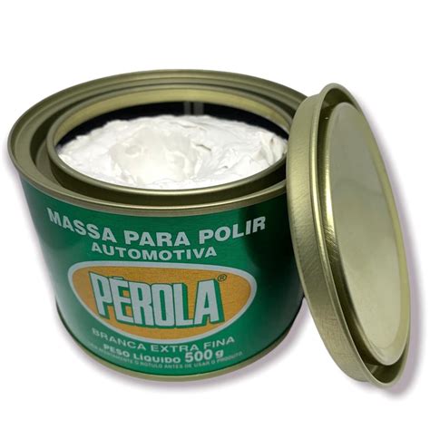 Massa De Carro Polir Automotiva Branca Extra Fina Pérola 500g Shopee