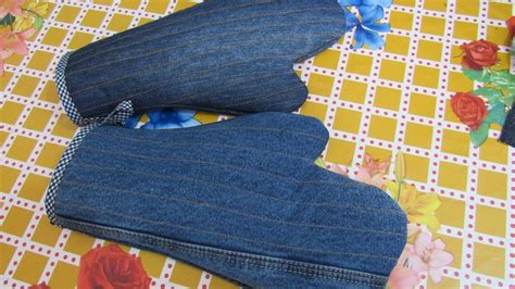 Reciclaje De Jeans Manoplas De Cocina Tutorial Youtube