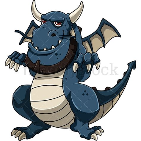 Evil Dragon Cartoon Vector Clipart - FriendlyStock