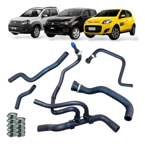 Kit Mangueiras Do Radiador Novo Uno 2010 2011 2012 +ar Quent | Frete grátis