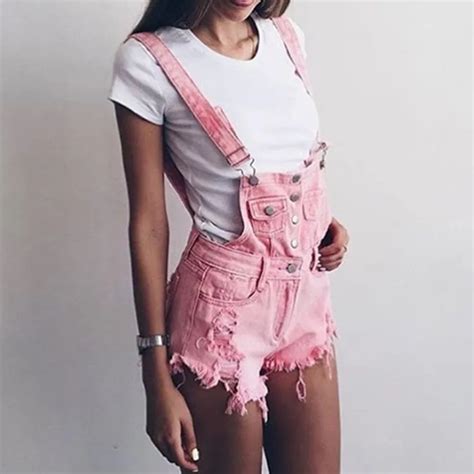 Jumpsuit Women Playsuits Denim Overalls For Womens Rompers Shorts Slim