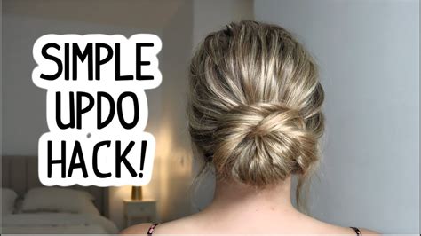 EASY UPDO HACK FOR BEGINNERS SHORT MEDIUM LONG HAIRSTYLE WEDDING