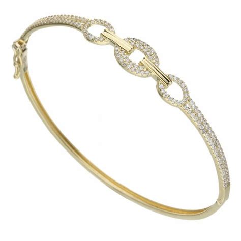 Bracciale Rigido Da Donna In Oro Giallo 18 Carati