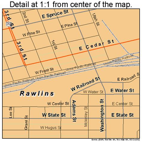 Rawlins Wyoming Street Map 5663900