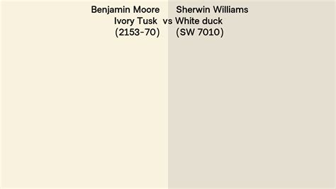 Benjamin Moore Ivory Tusk 2153 70 Vs Sherwin Williams White Duck SW