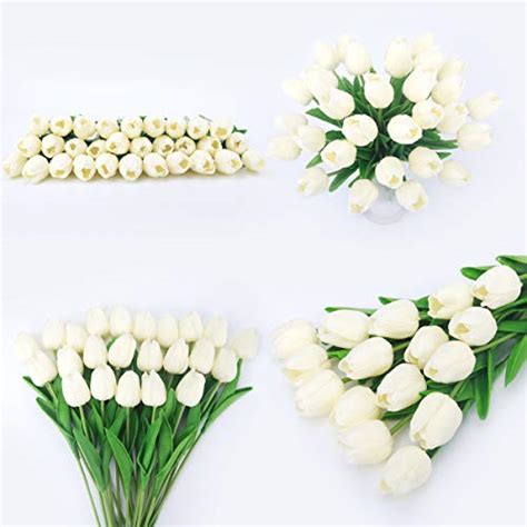 BOMAROLAN Artificial Tulip Fake Holland Mini Tulip Real Touch Flowers