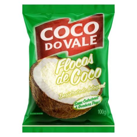 Coco Ralado Desidratado Em Flocos Coco Do Vale Pacote 100g Sonda