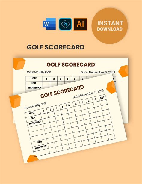 Golf Scorecard Template Word | Hot Sex Picture