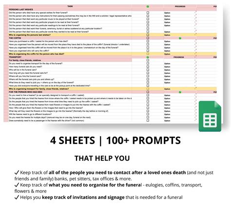 Funeral Planner, Funeral Checklist, Funeral Organiser, Funeral Plan