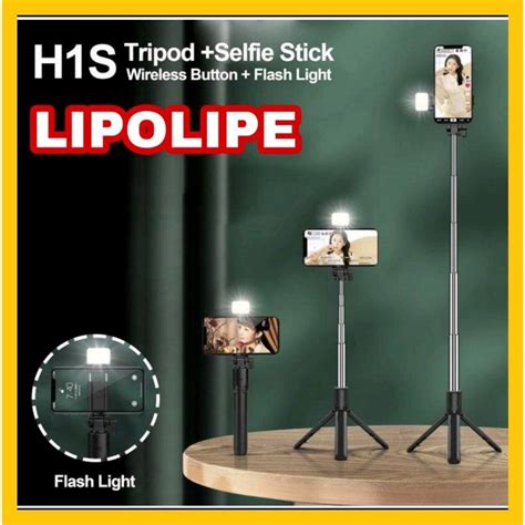 Jual TONGSIS TRIPOD BLUETOOTH HP LAMPU LED H1S 360 DERAJAT PANJANG 1M