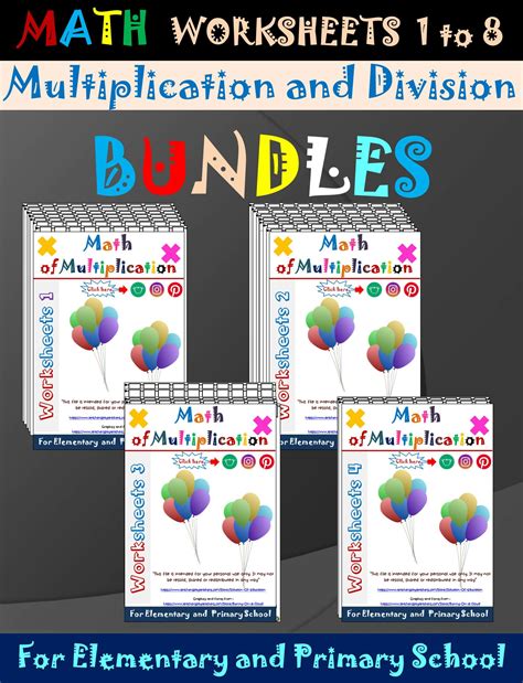 Math Multiplication And Division Bundles Math Worksheets Math Word