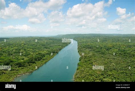 Aerial View Of Panama Canal Stock Photo - Alamy