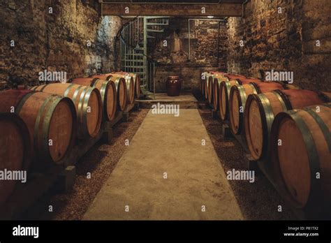 Local Wine Cellar In Burgundy Region South Of France Stock Photo Alamy