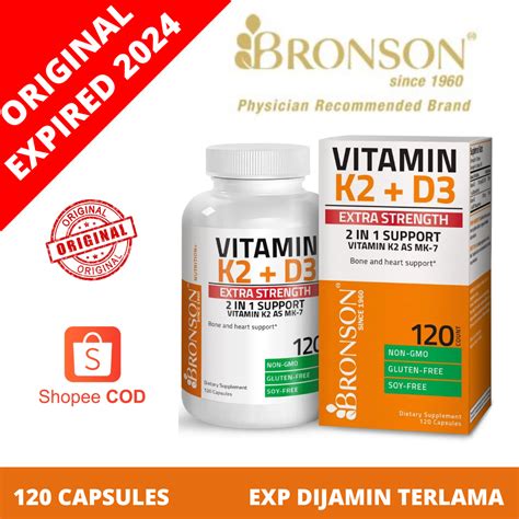 Jual Bronson Vitamin D3 Extra Strength 10 000 Iu K2 120mcg Isi 120