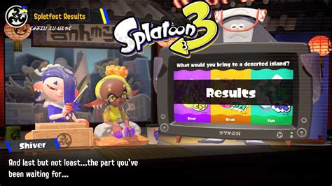 Splatoon 3 Splatfest Gear Vs Grub Vs Fun Final Results Rewards