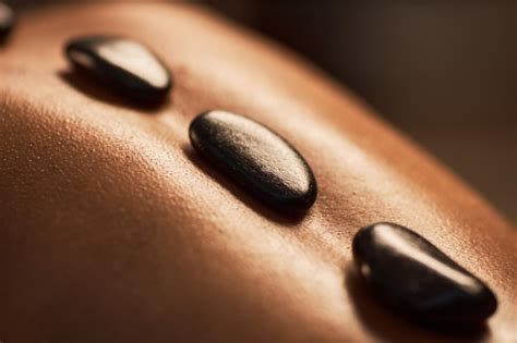 Premium Photo Hot Basalt Stones Massage Concept