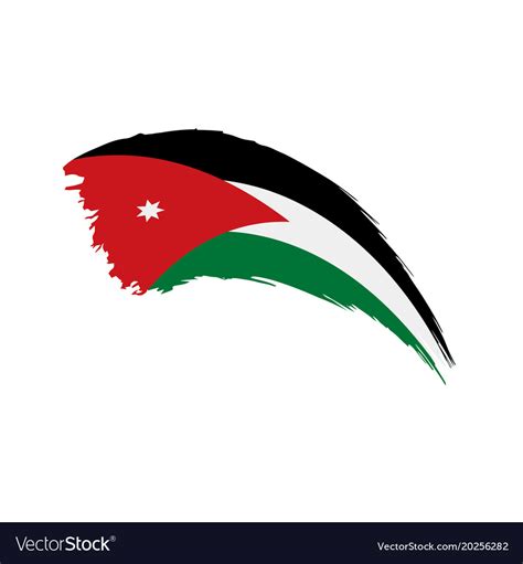 Jordan Flag Royalty Free Vector Image Vectorstock