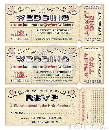 Vector Train Ticket Wedding Invitation Design Template - Resume Samples