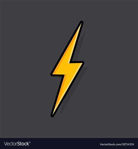 Lightning bolt thunder lighting strike Royalty Free Vector