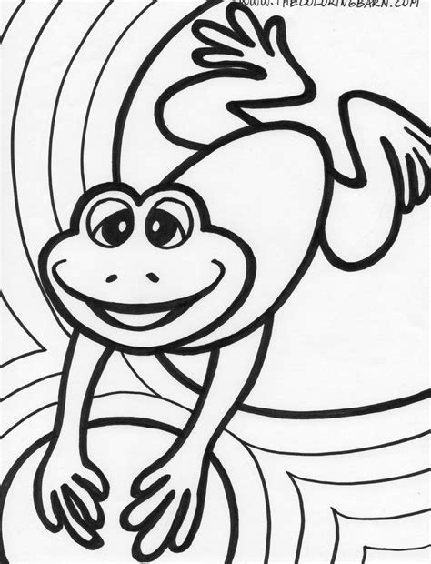 Silly Frog Coloring Pages