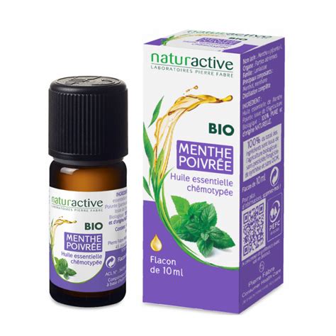 Naturactive Bio Huile Essentielle Menthe Poivr E Chemotypee Flacon Ml