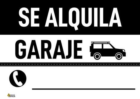 Se Alquila Plaza De Garaje Imprimir Carteles Gratis