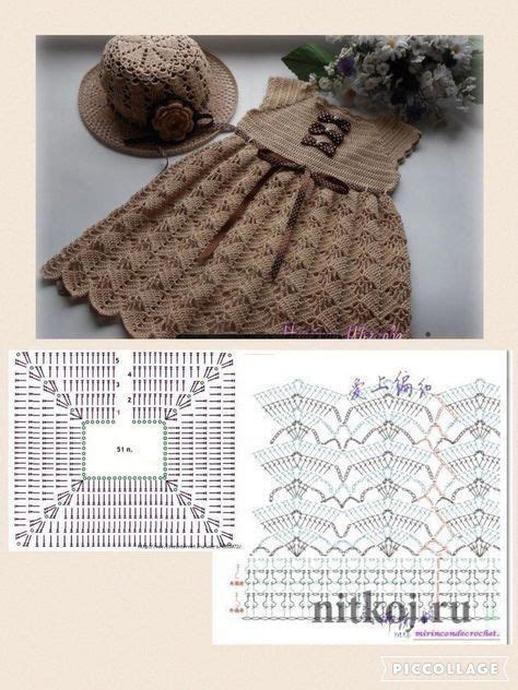 CrochÊ Moldes Mara Vestido 1E4 Crochet patterns baby girl Crochet