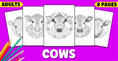 Realistic Cow Coloring Pages