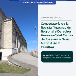 Convocatoria de la Revista Integración Regional y Derechos Humanos