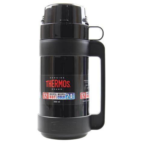 Thermos Glass Vacuum Flask Hot Cold Drinks Insulated Travel Flask Mug ...