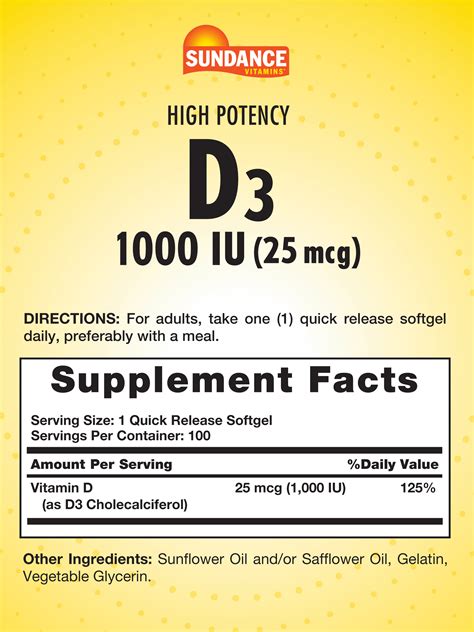 Vitamin D3 1000 Iu 25 Mcg 100 Softgels High Potency Essential Vitamin Non Gmo Gluten