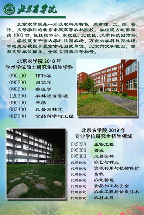 2018年北京农学院硕士研究生招生简介北京农学院招生信息考研帮（）