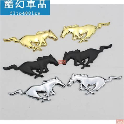 Naa 熱賣 一對野馬車貼logo 適用於ford Mustang 側標 後尾箱標 改裝葉子板標誌金屬 適用於福特n 蝦皮購物