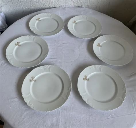 Tres Belles Assiettes Plates Porcelaine De Limoges C Ahrenfeld