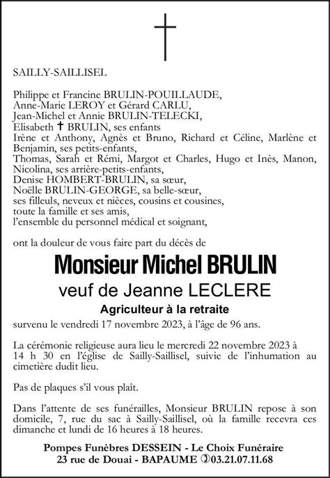 Monsieur Michel Brulin Pompes Fun Bres Dessein