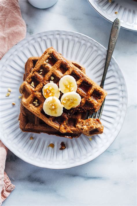 Flourless Vegan Banana Bread Waffles Making Thyme For Health