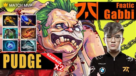 2X RAMPAGE Pudge Safelane Fnatic Gabbi 7 32D PUDGE CARRY IMBA