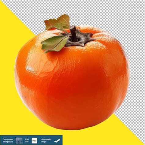 Premium PSD A Photo Image Of A Persimmon On A White Background