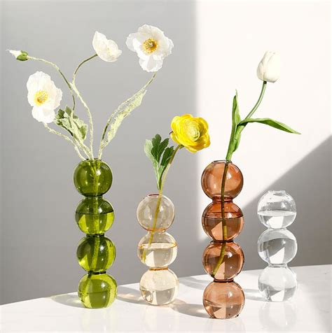 Colorful Abstract Glass Vase Flower Arrangement Small Vases Etsy